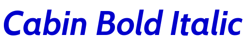 Cabin Bold Italic الخط